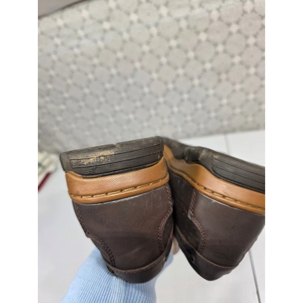 Smiths Workwear Mens Georgia Style Brown Leather Lace Up‎ Boat Shoes Size 11